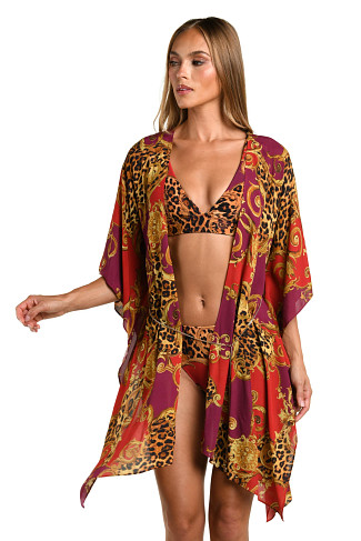 ROUGE Kara Animal Print Kimono Cover Up