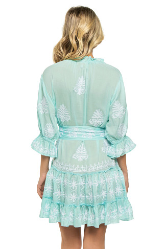 AQUA/WHITE Sia Mini Dress