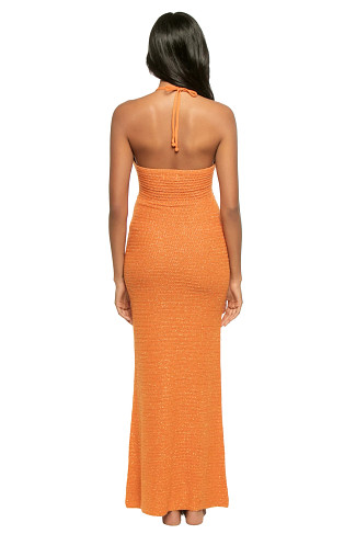 ORANGE Pipa Halter Maxi Dress