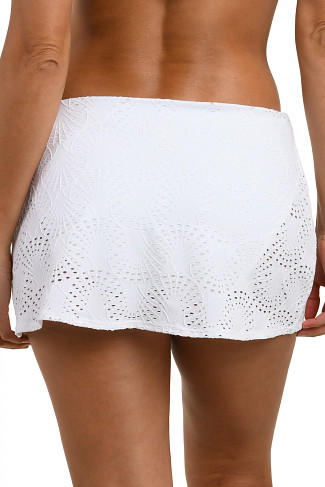 WHITE Shellbound Skirted Bikini Bottom