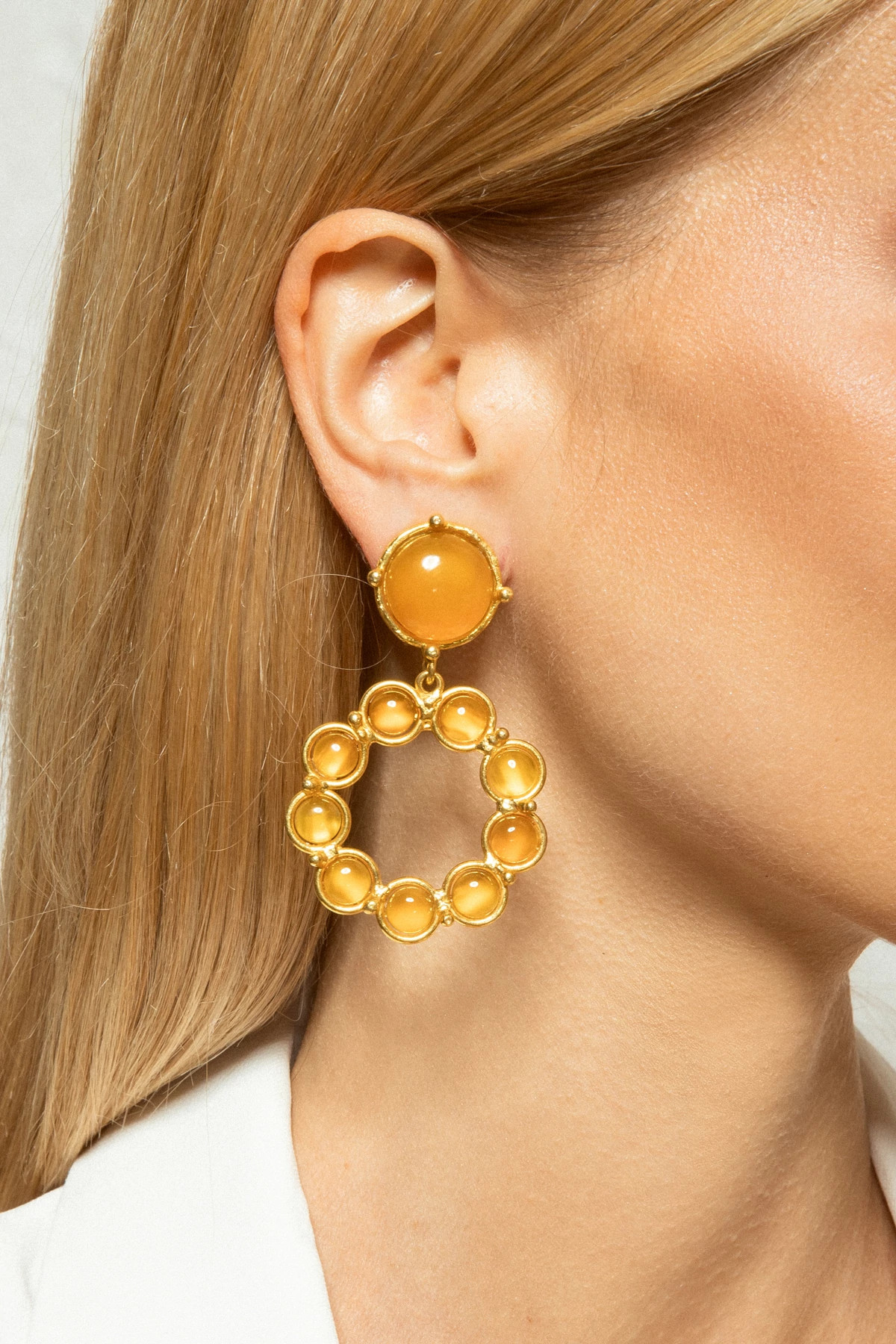 YELLOW ONYX Boucles D'Oreilles Flower Candies Earrings image number 2