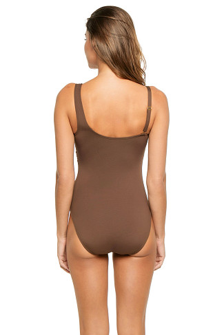 HICKORY Ruched Asymmetrical One Piece Swimsuit