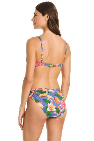 DRIFT BLEU Floral Twist Front Underwire Bikini Top