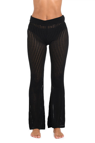 BLACK Long Crochet Pants