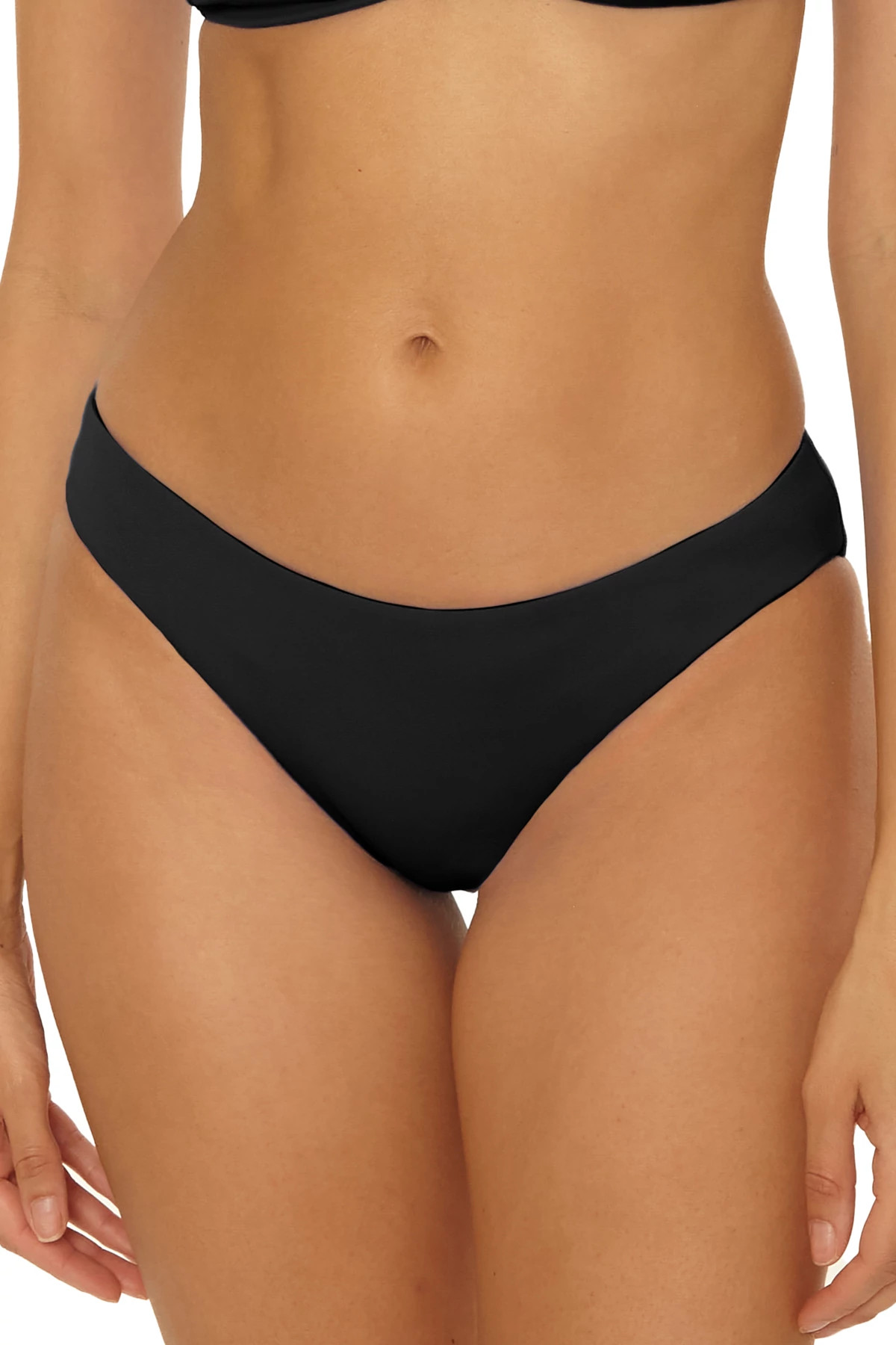 BLACK Adela Ruched Hipster Bikini Bottom image number 1