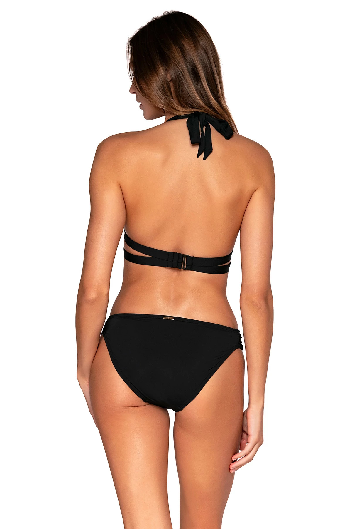BLACK Casey Halter Bralette Bikini Top image number 2
