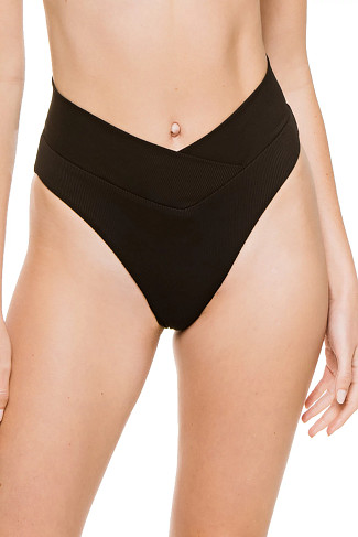 BLACK SAND Lido Banded High Waist Bikini Bottom
