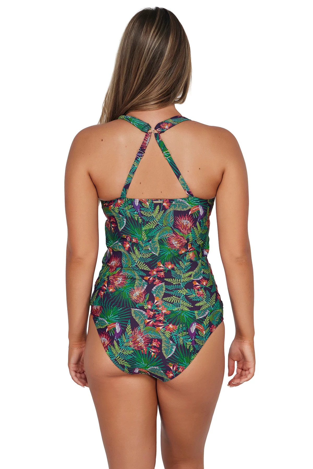 WELCOME TO RIO Elsie Underwire Tankini Top (D+ Cup) image number 2