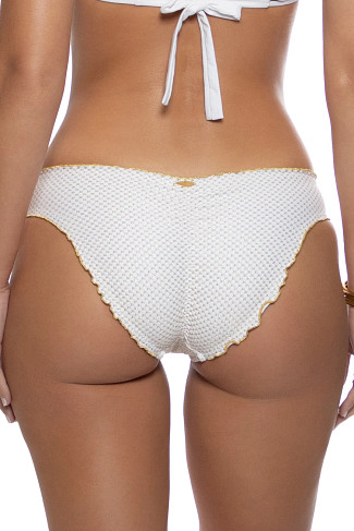 WHITE Sunkiss Glow Hipster Bikini Bottom