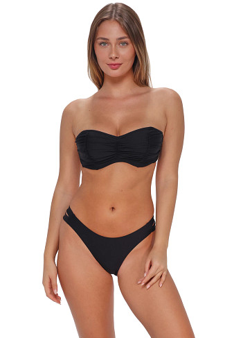 BLACK Loretta Bandeau Bikini Top (D+ Cup)