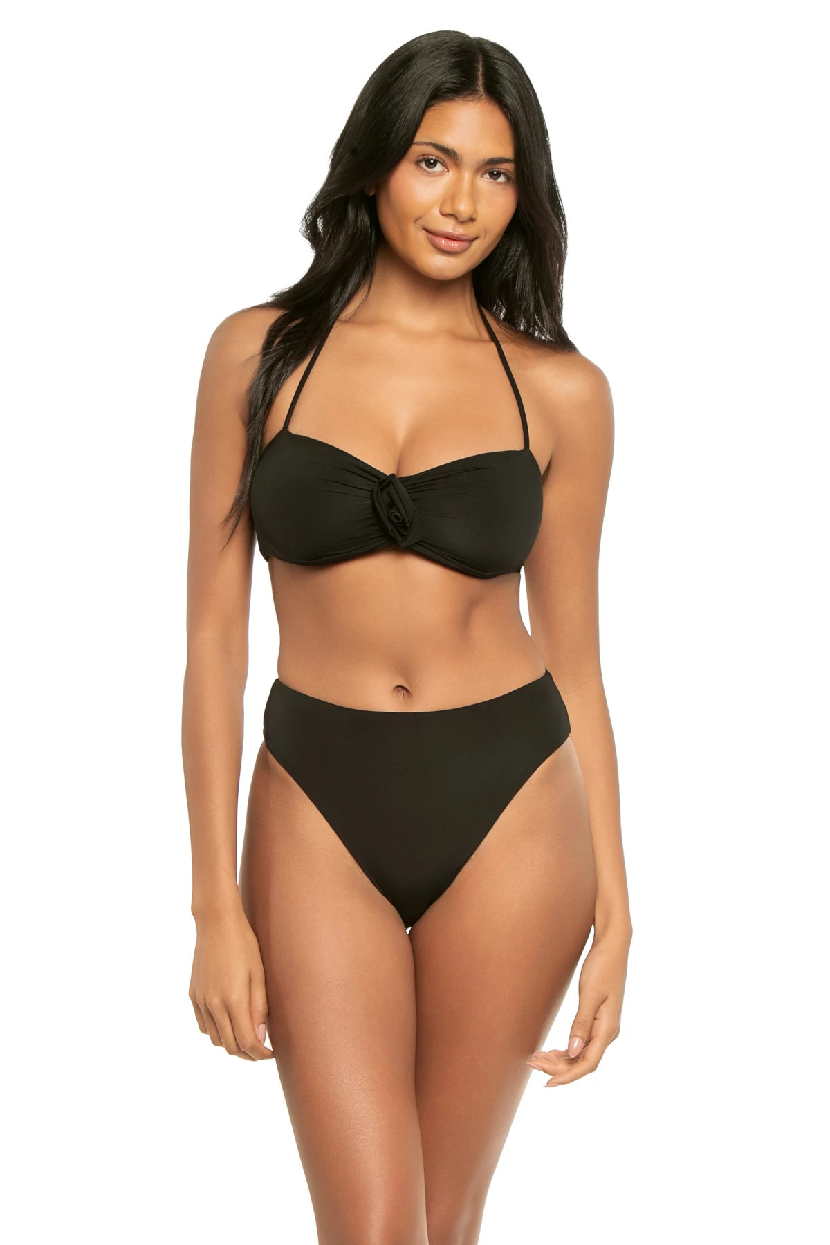 BLACK Alborozo Bandeau-Style Bikini Set image number 1