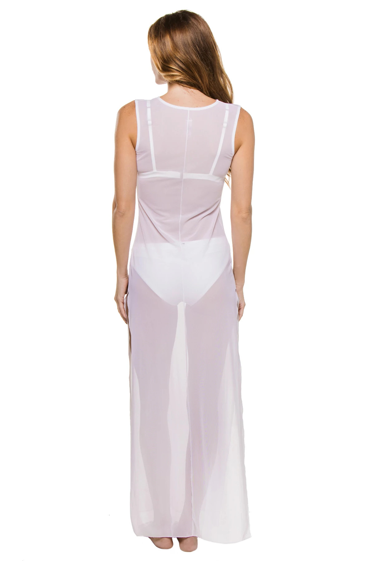 WHITE Terri Mesh Maxi Dress image number 2