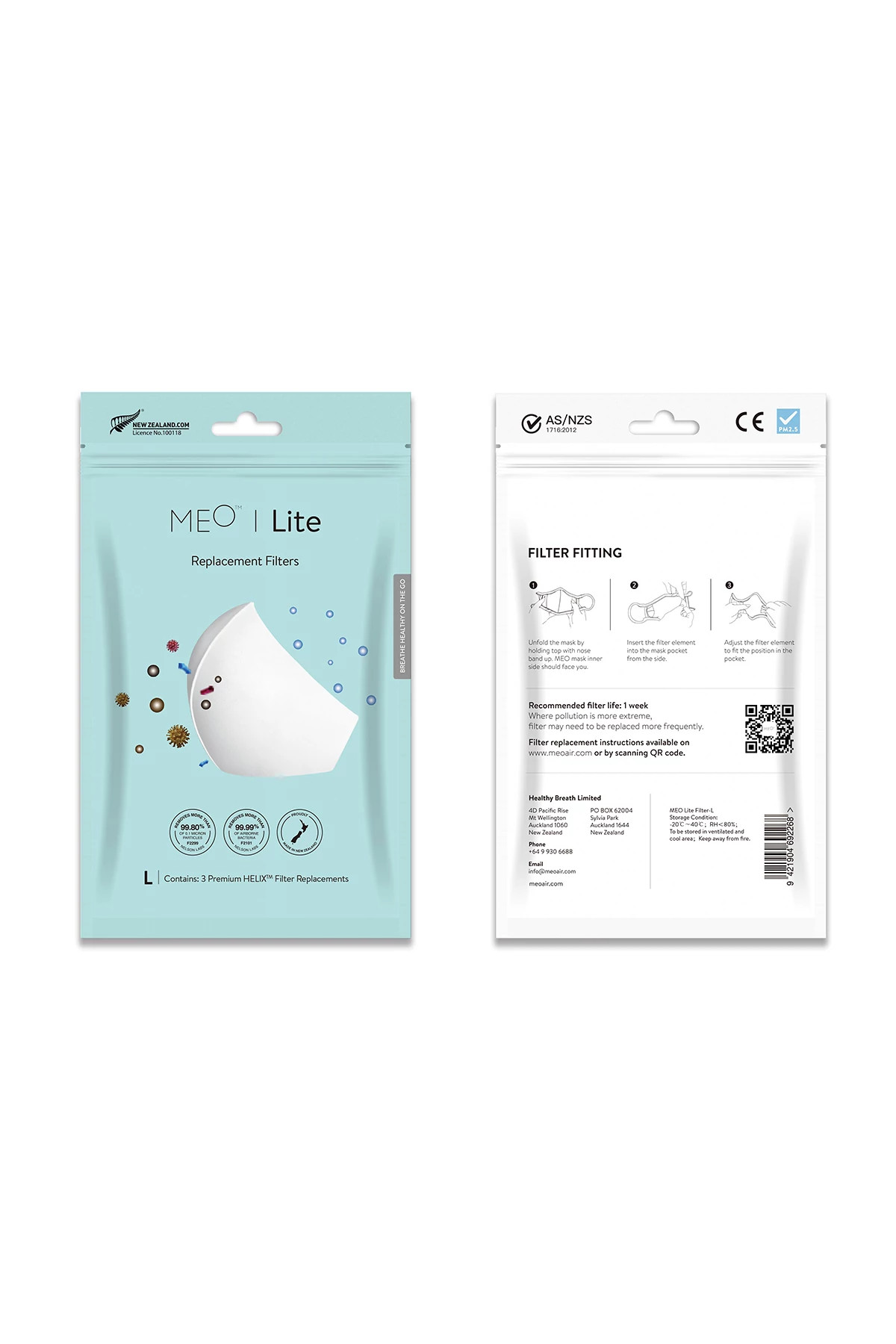 WHITE Lite Mask Helix Replaceable Filters 3-Pack image number 1