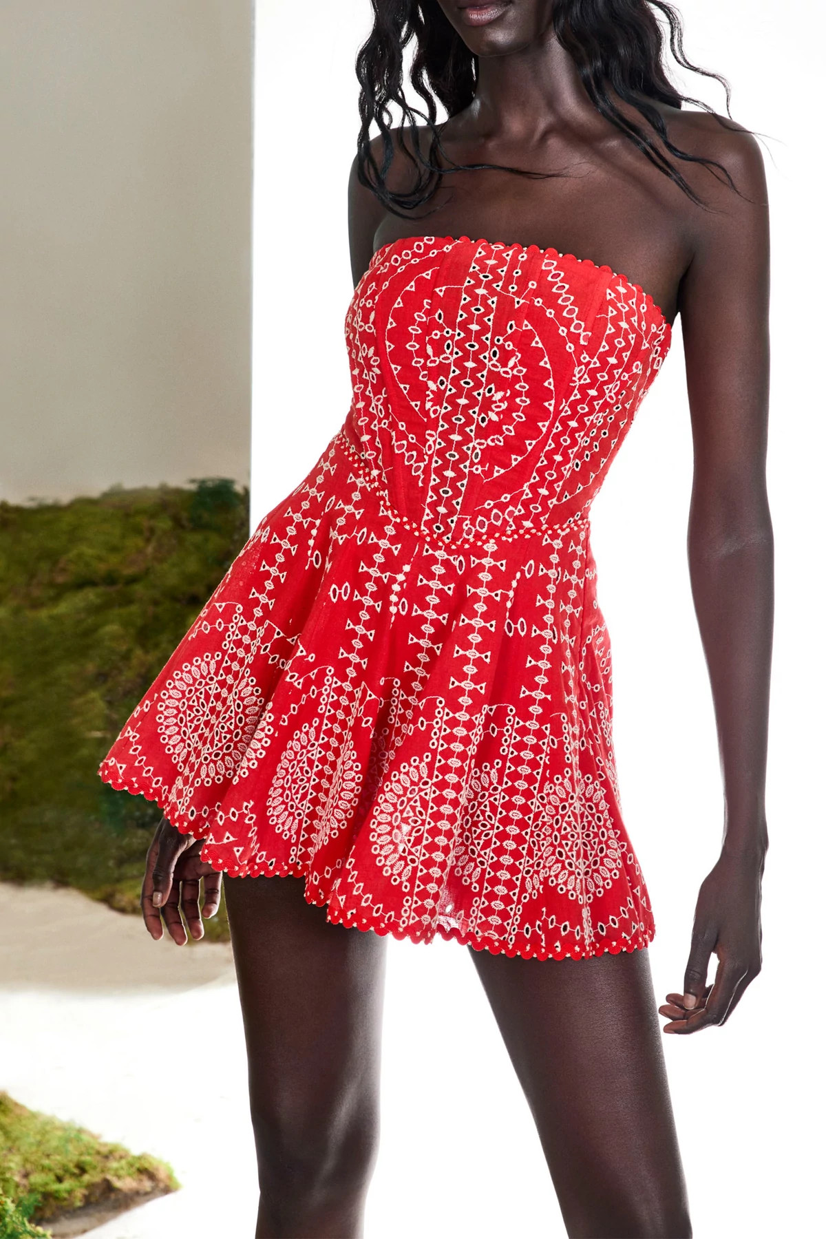 RED NELUM Clem Strapless Mini Dress image number 3