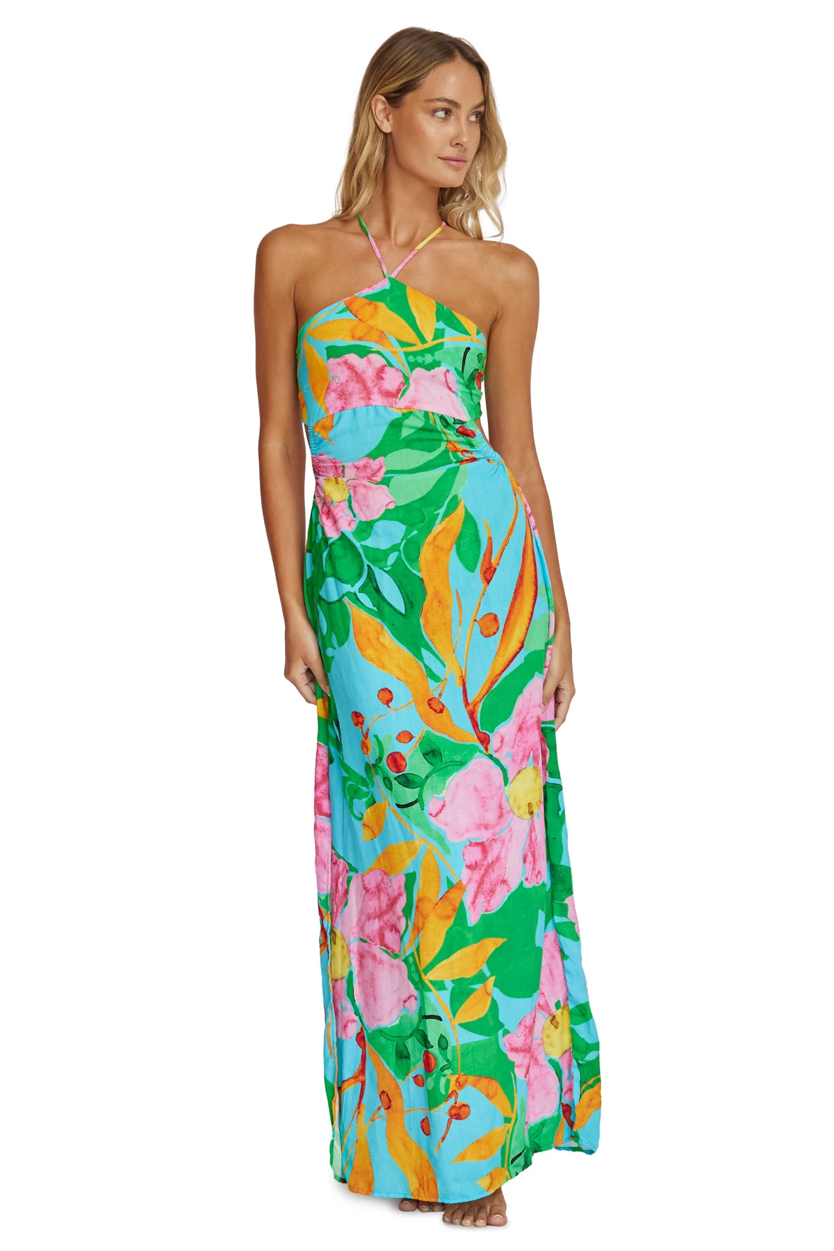 ZINNIA Serephina Halter Maxi Dress image number 1