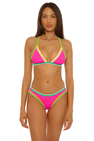 BERRY PINK Avila Triangle Bikini Top
