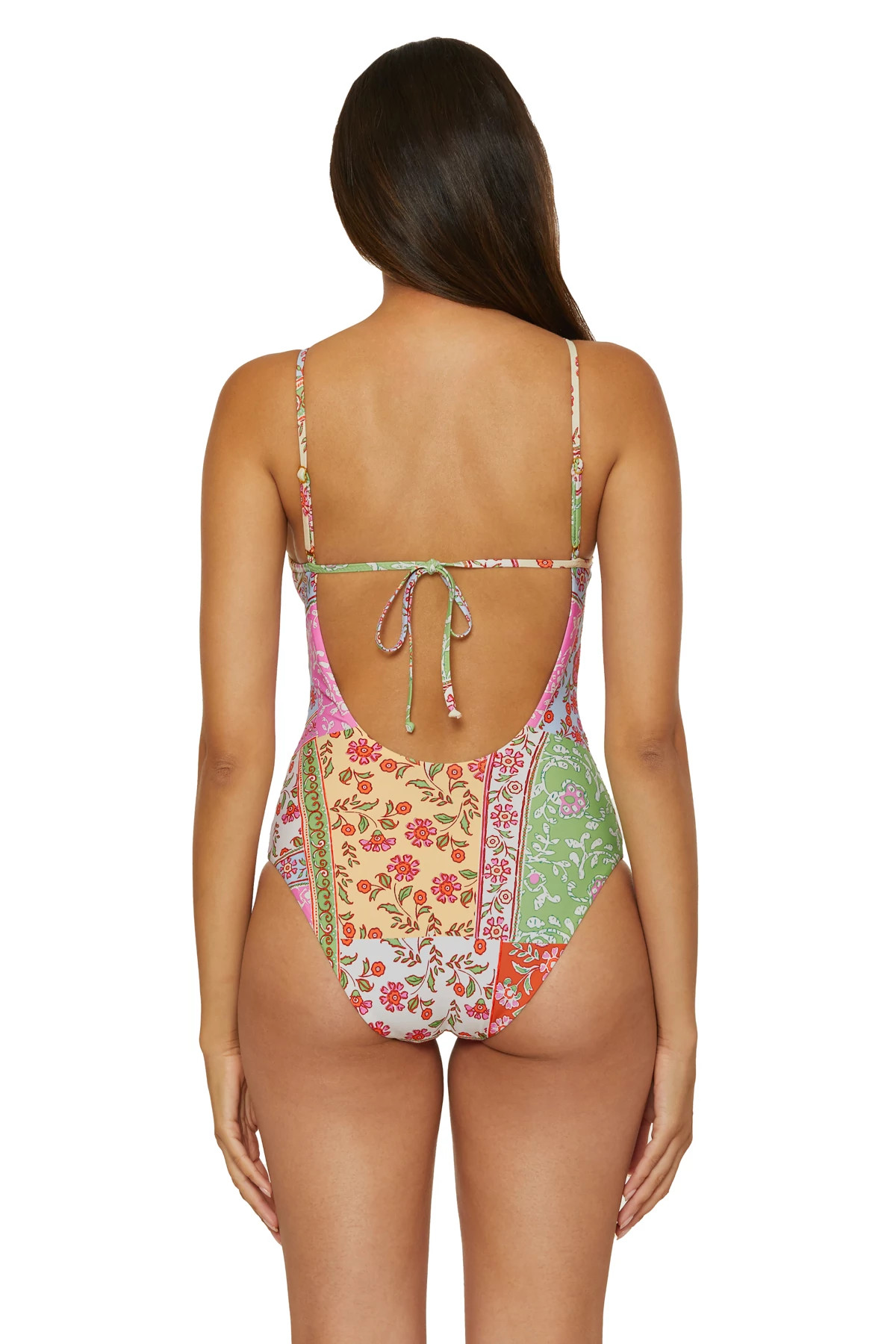 MULTI V-Neck One Piece Swimsuit image number 2