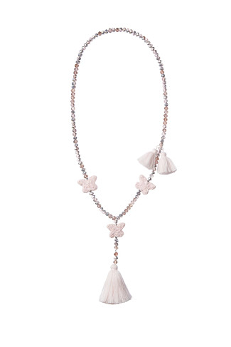 PINK Lariat 3 Butterfly Necklace