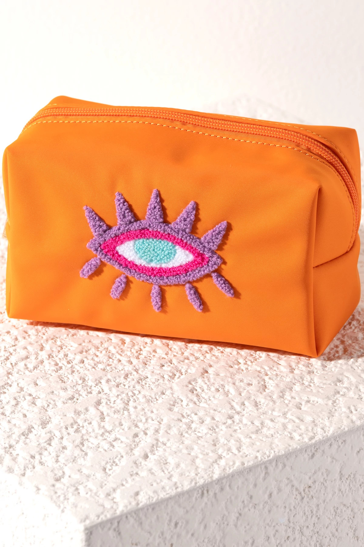 ORANGE Joy Evil Eye Zip Pouch image number 2