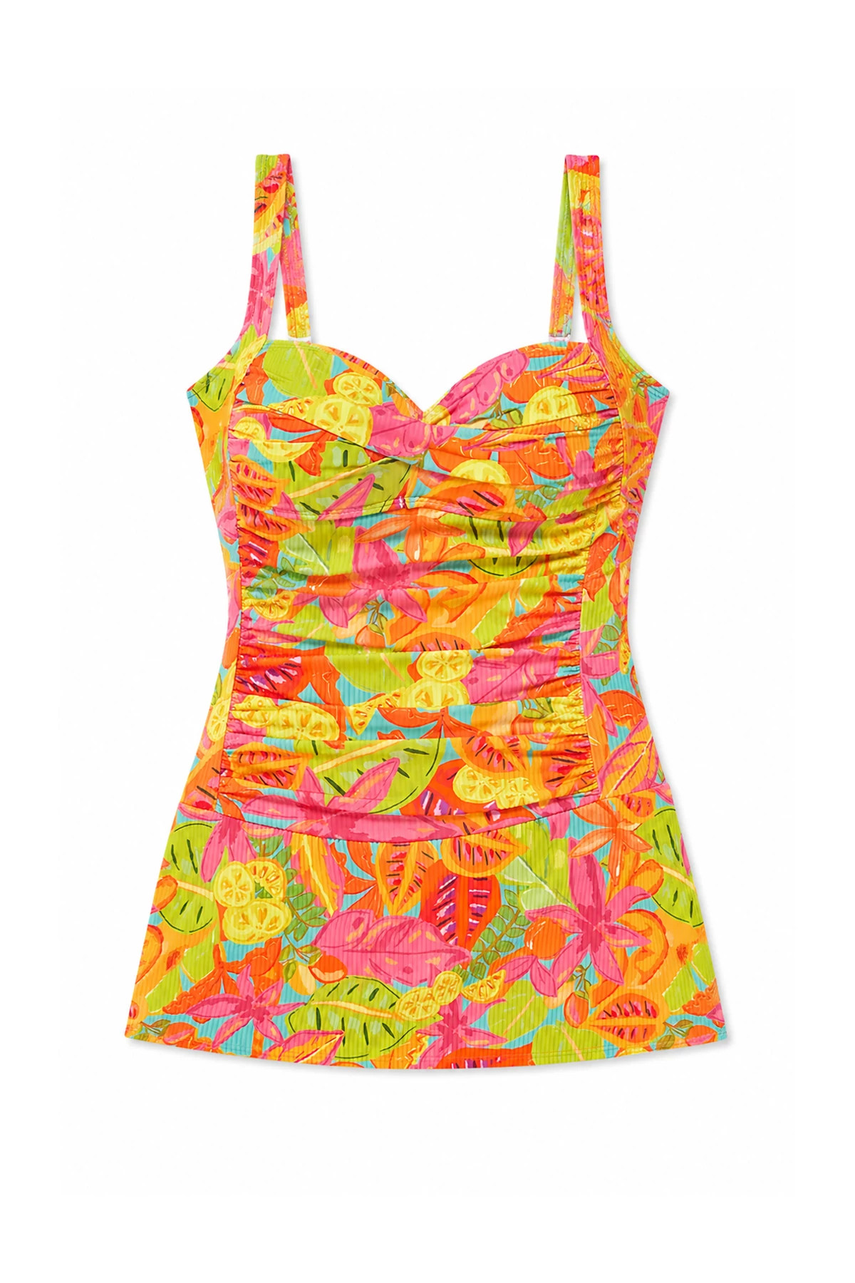 CITRUS GROVE SANDBAR RIB Sienna Swimdress image number 4