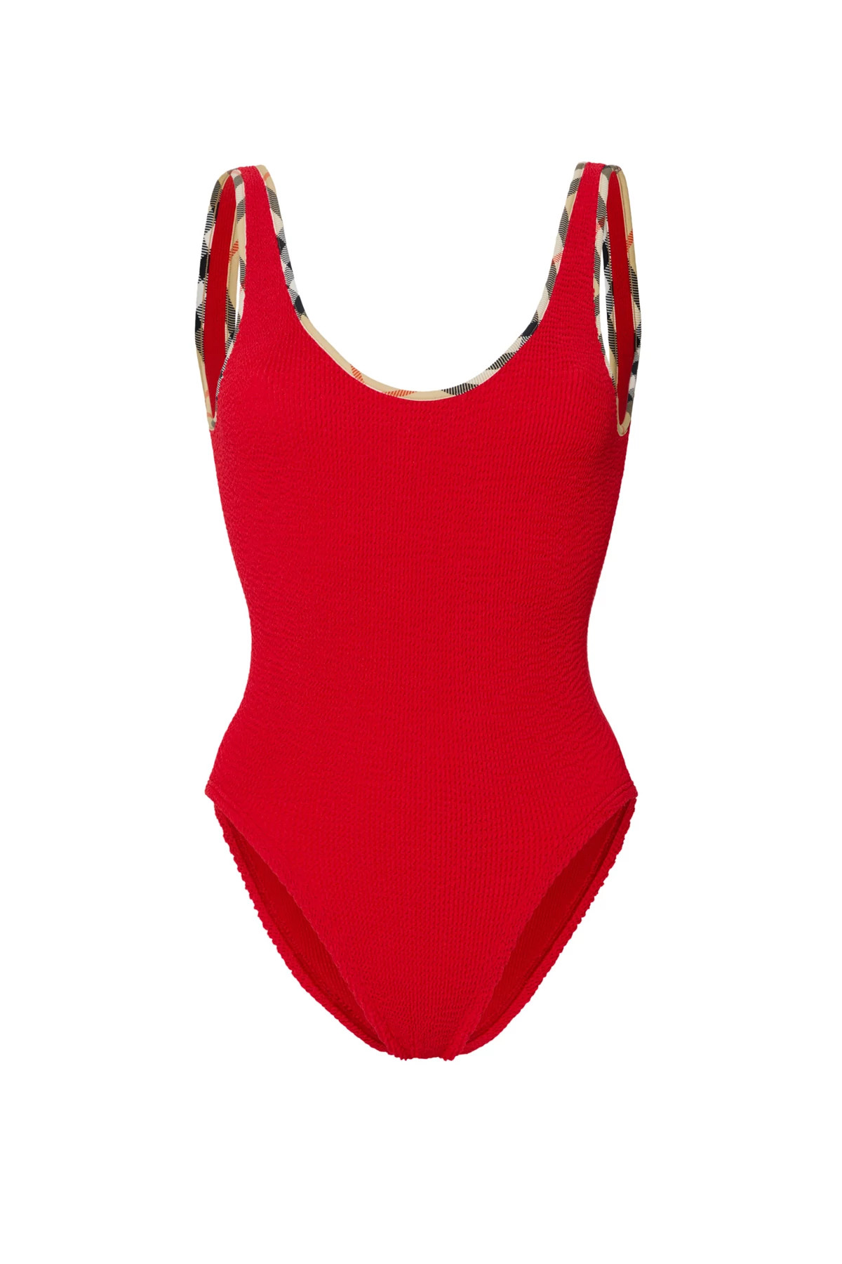 RED Faye Crinkle One Piece Swimsuit image number 3