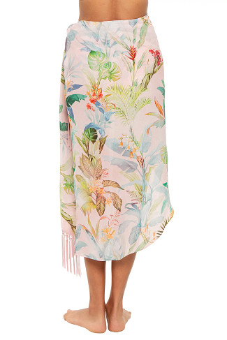 MULTI Marena Tropical Print Fringe Pareo