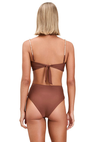 UMBER Emmie Beaded Strap Bralette Bikini Top