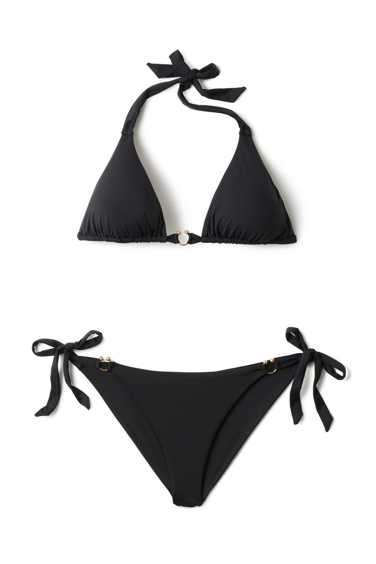 BLACK Demi Tie Side Hipster Bikini Bottom image number 3