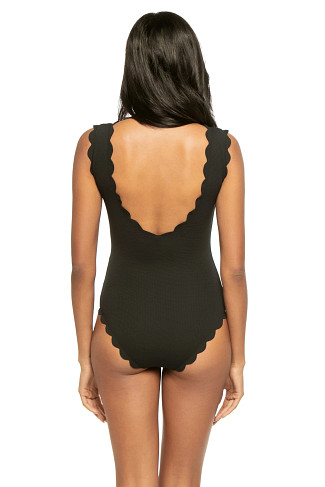 BLACK/INDIGO Charleston Scallop One Piece Swimsuit