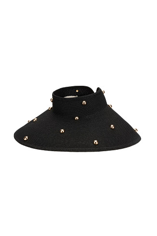 BLACK Wide Brim Roll Up Visor