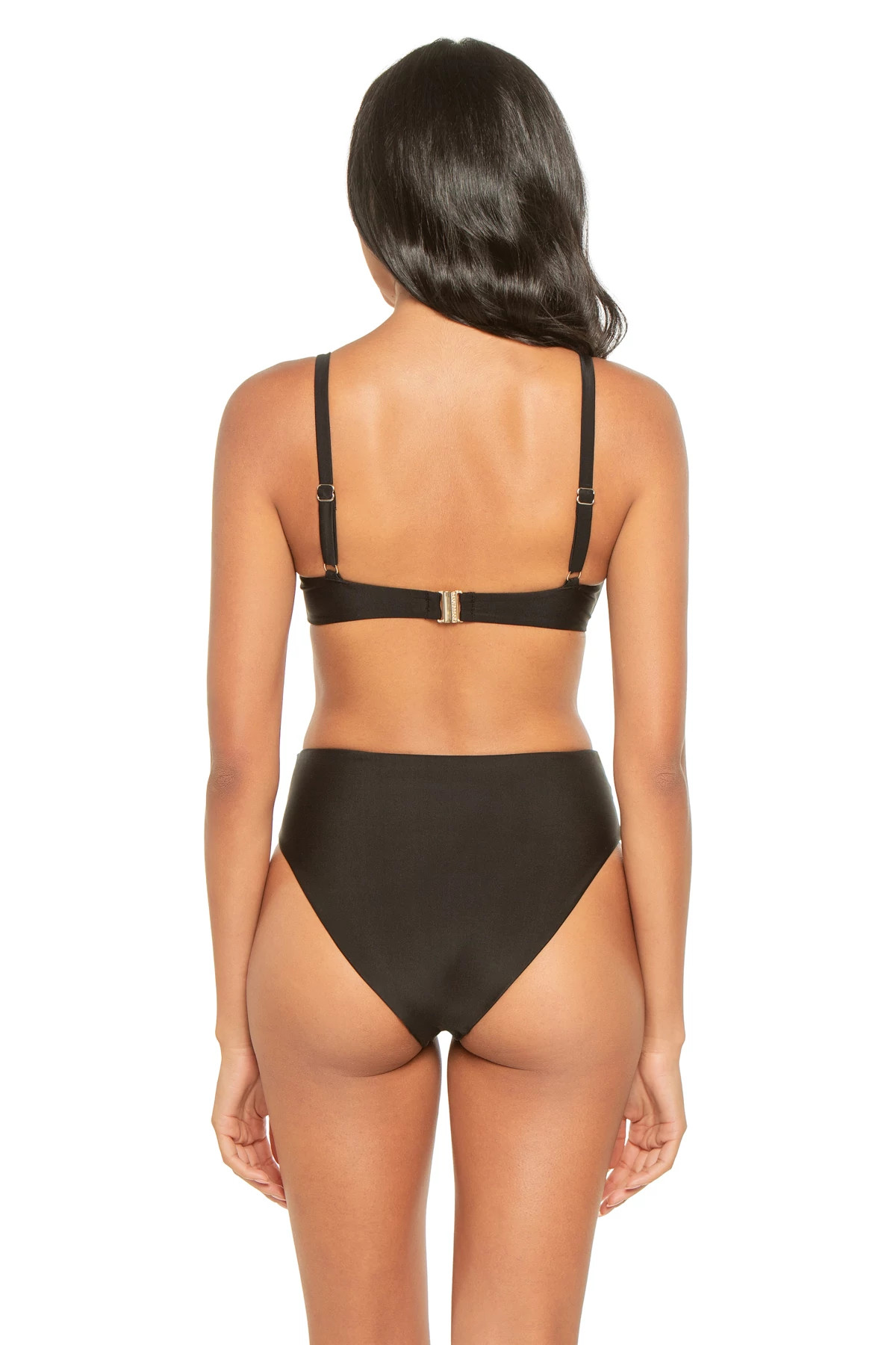 BLACK Mona Ring Strap Underwire Bikini Top image number 2
