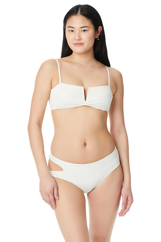 COCONUT MILK V-Wire Rib Bandeau Bikini Top
