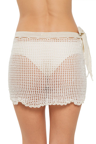 IVORY Isla Floral Crochet Mini Cover Skirt