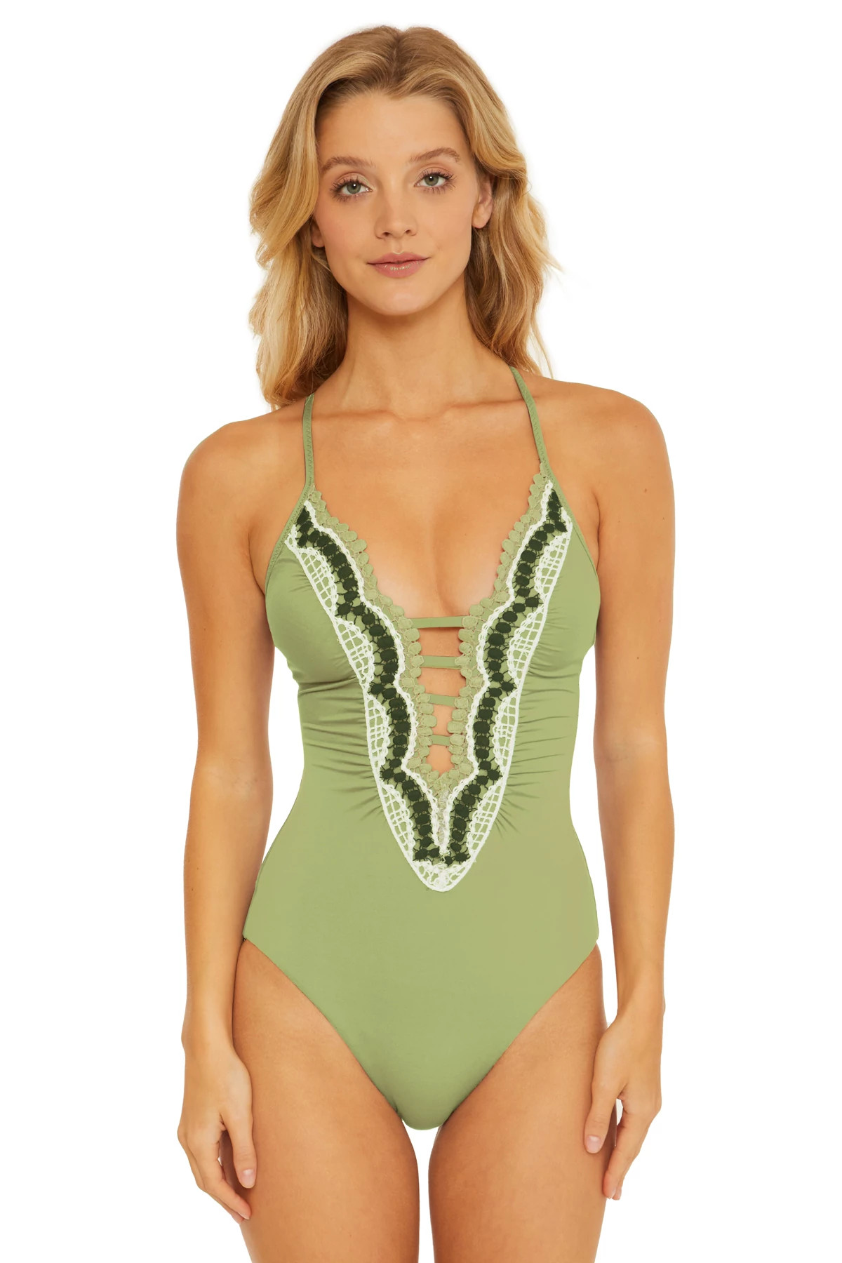 Clare Plunge One Piece Swimsuit image number 1