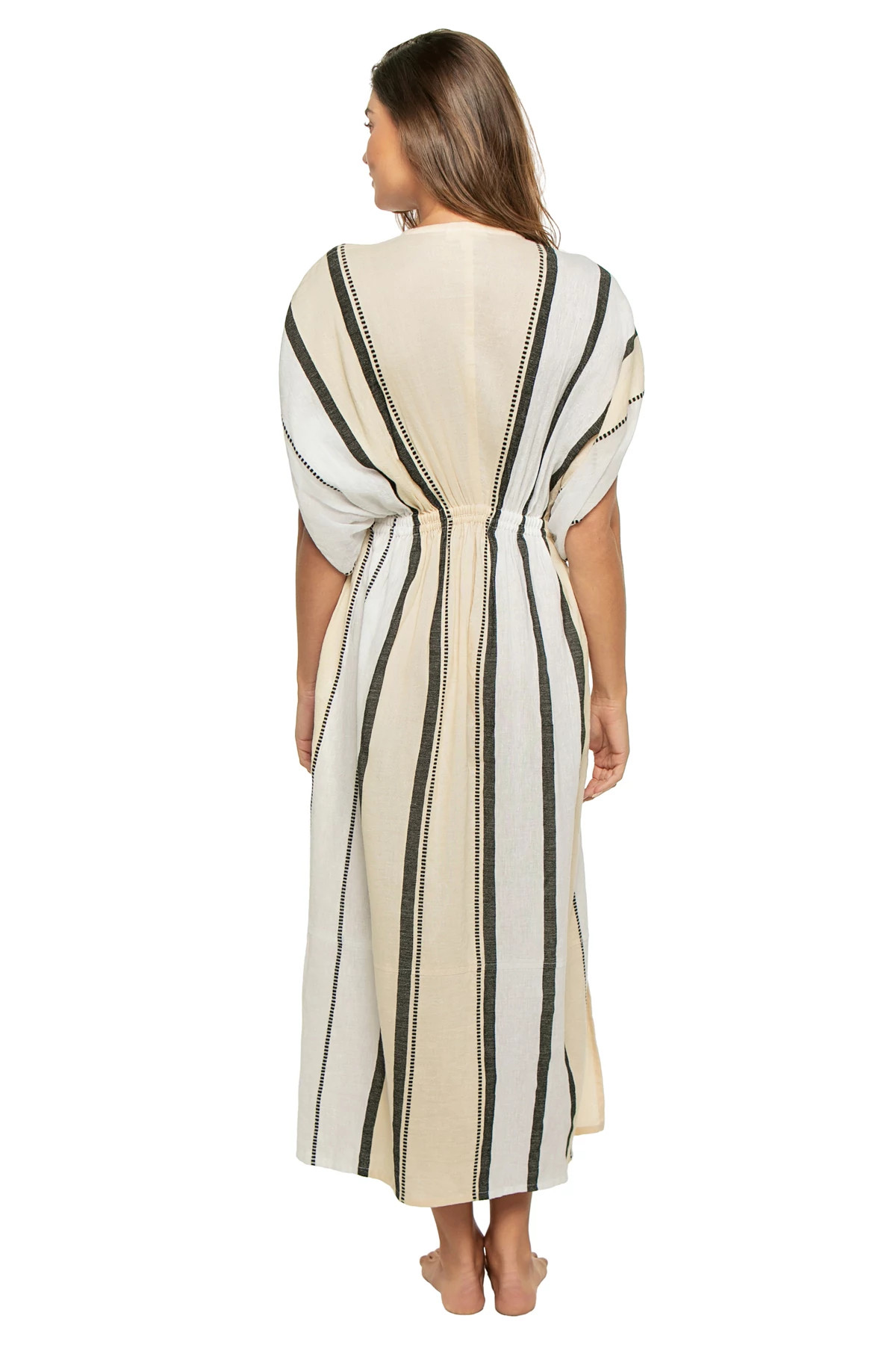 TOMOCA CREAM Leila Plunge Maxi Dress image number 2