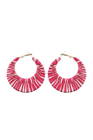 PINK Pink Raffia Earrings