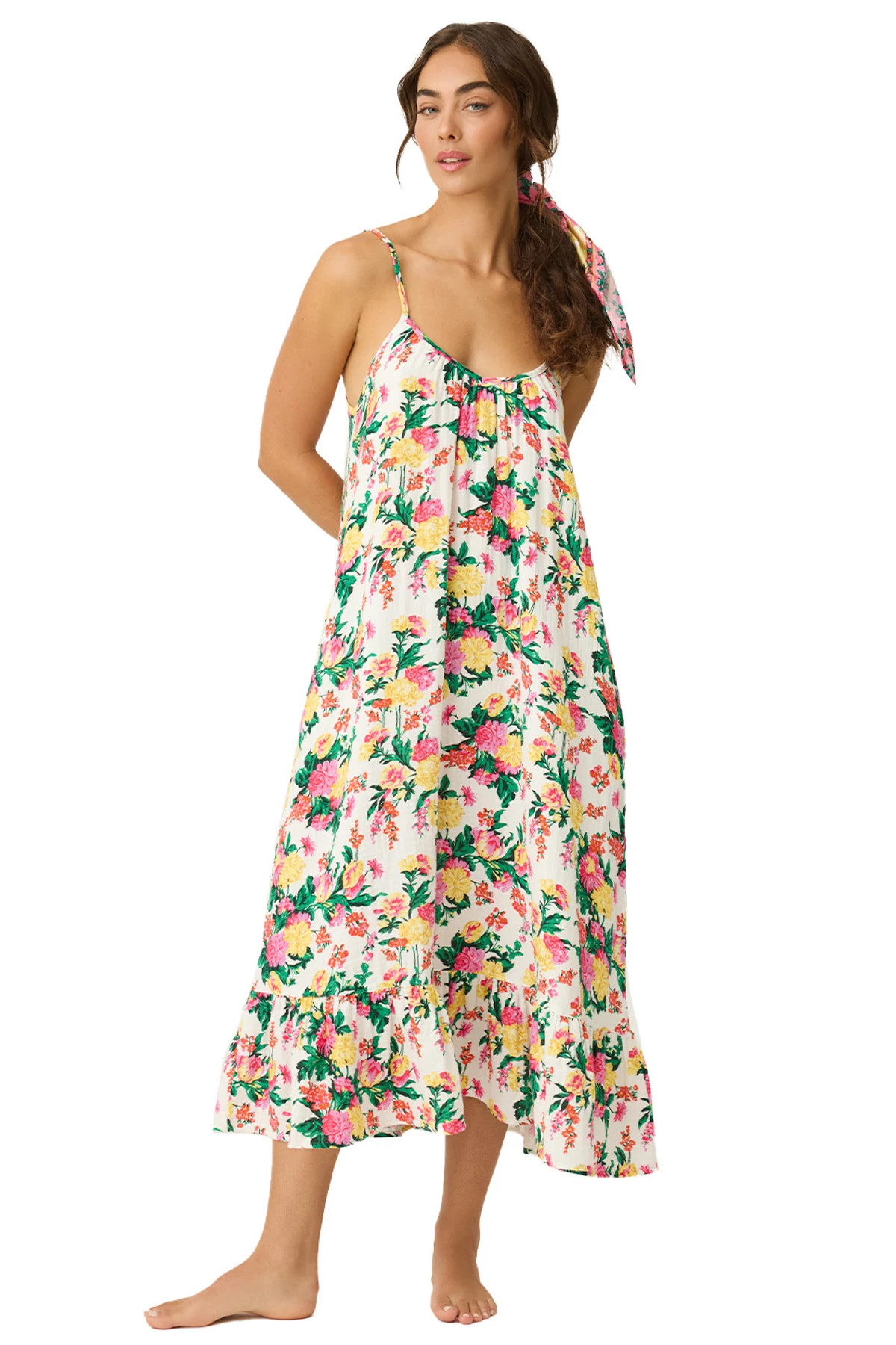 FLORAL Floral Midi Dress image number 1