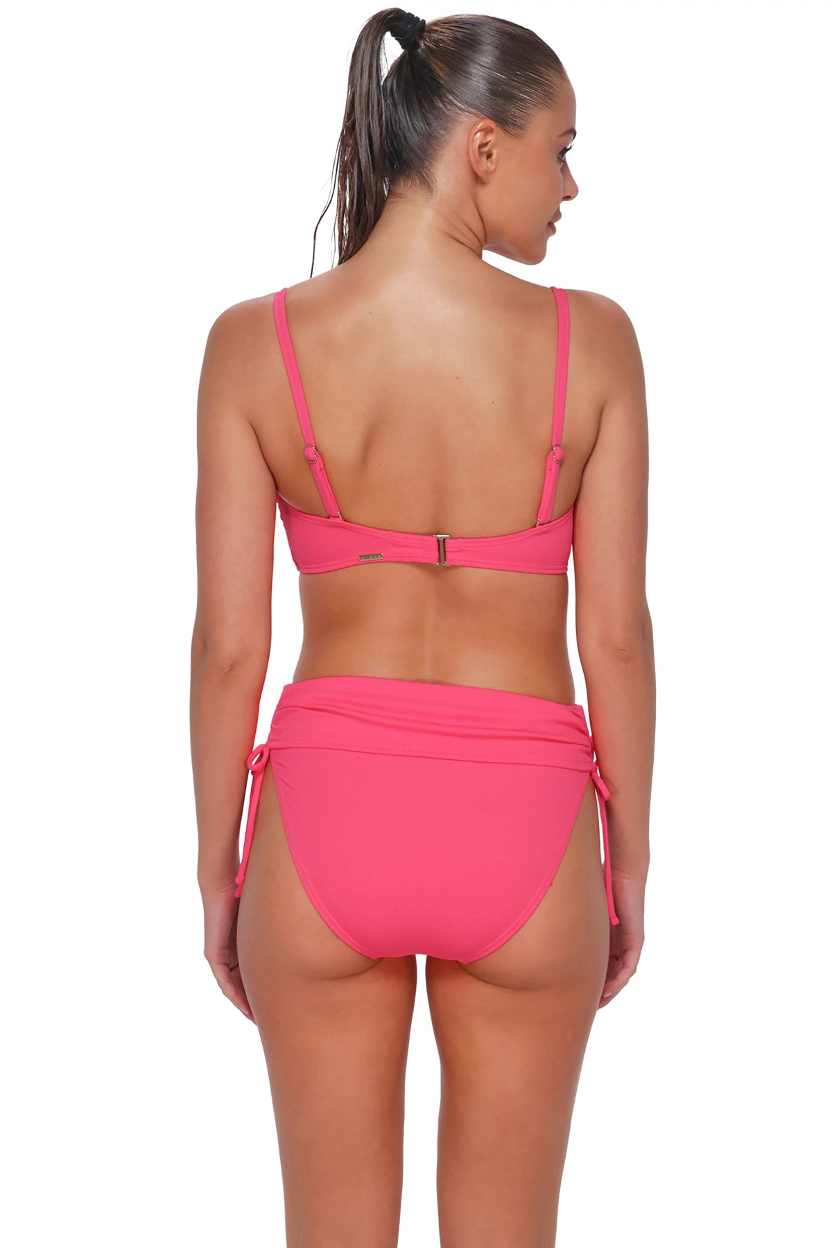 POSY PINK CREPE Loretta Bandeau Bikini Top (D+ Cup) image number 4