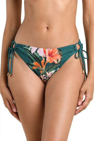 JUNGLE Palm Print Tie Side Hipster Bottom