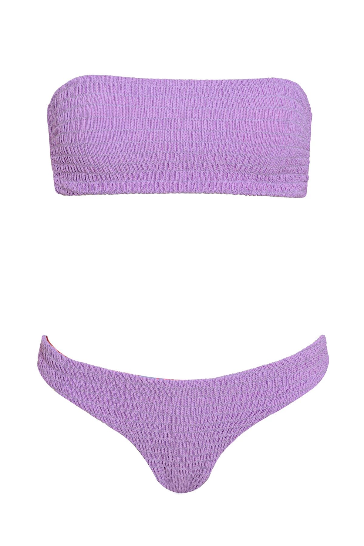 PURPLE LAVENDER Artemis Reversible Multi-Way Bandeau Bikini Top image number 5