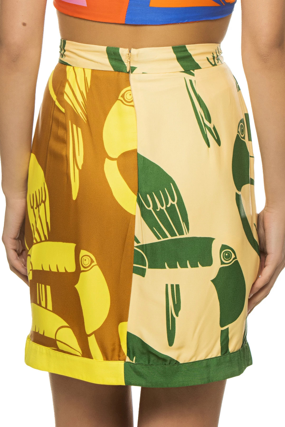 MIXED RAINBOW TOUCANS Toucans Mini Skirt image number 2