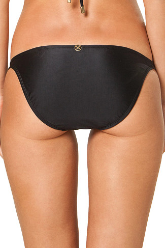 BLACK Beaded Tab Side Hipster Bikini Bottom