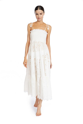 WHITE Daisy Midi Dress