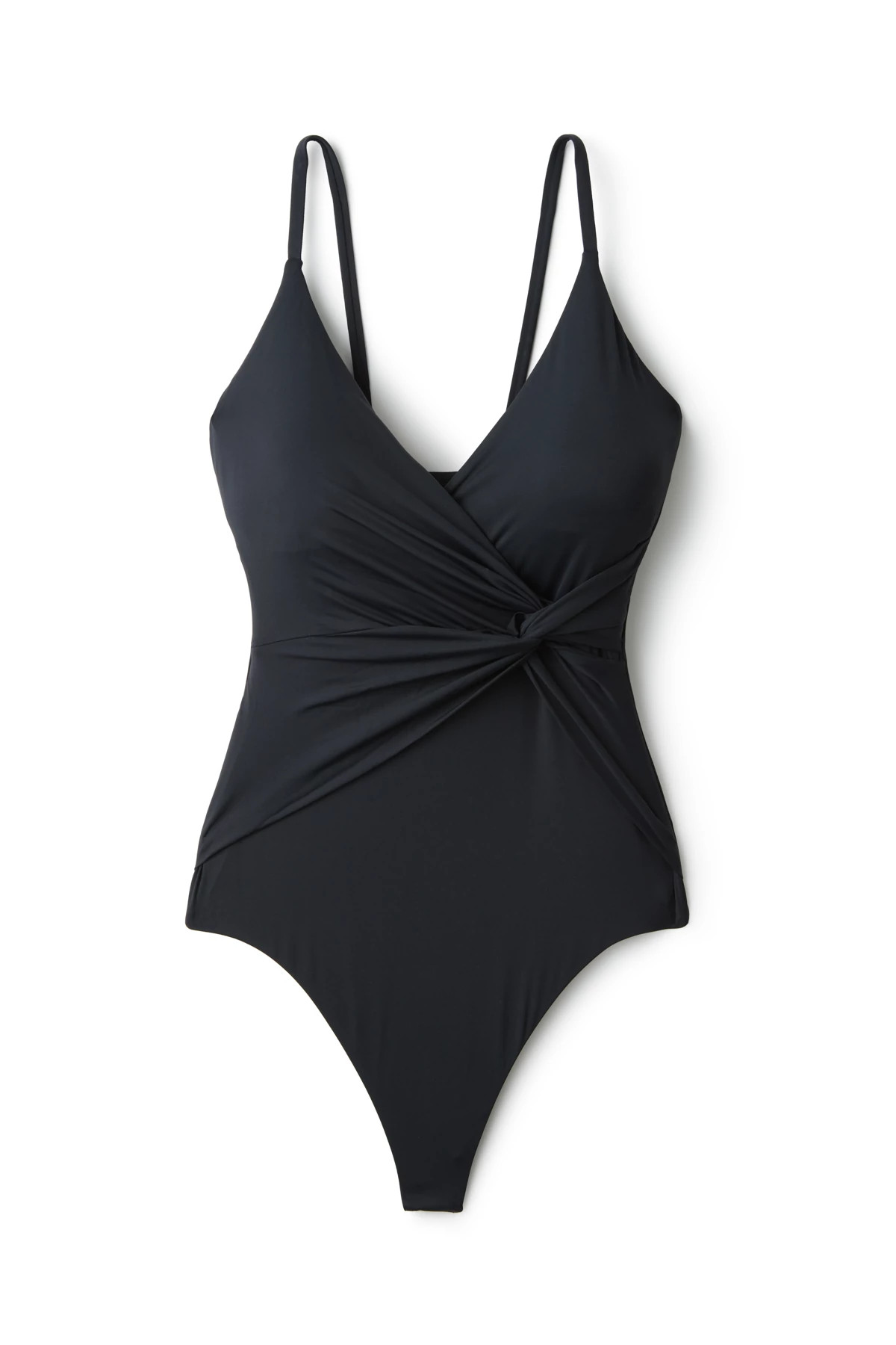 BLACK Island Goddess Twist Front One Piece Swimsuit image number 3