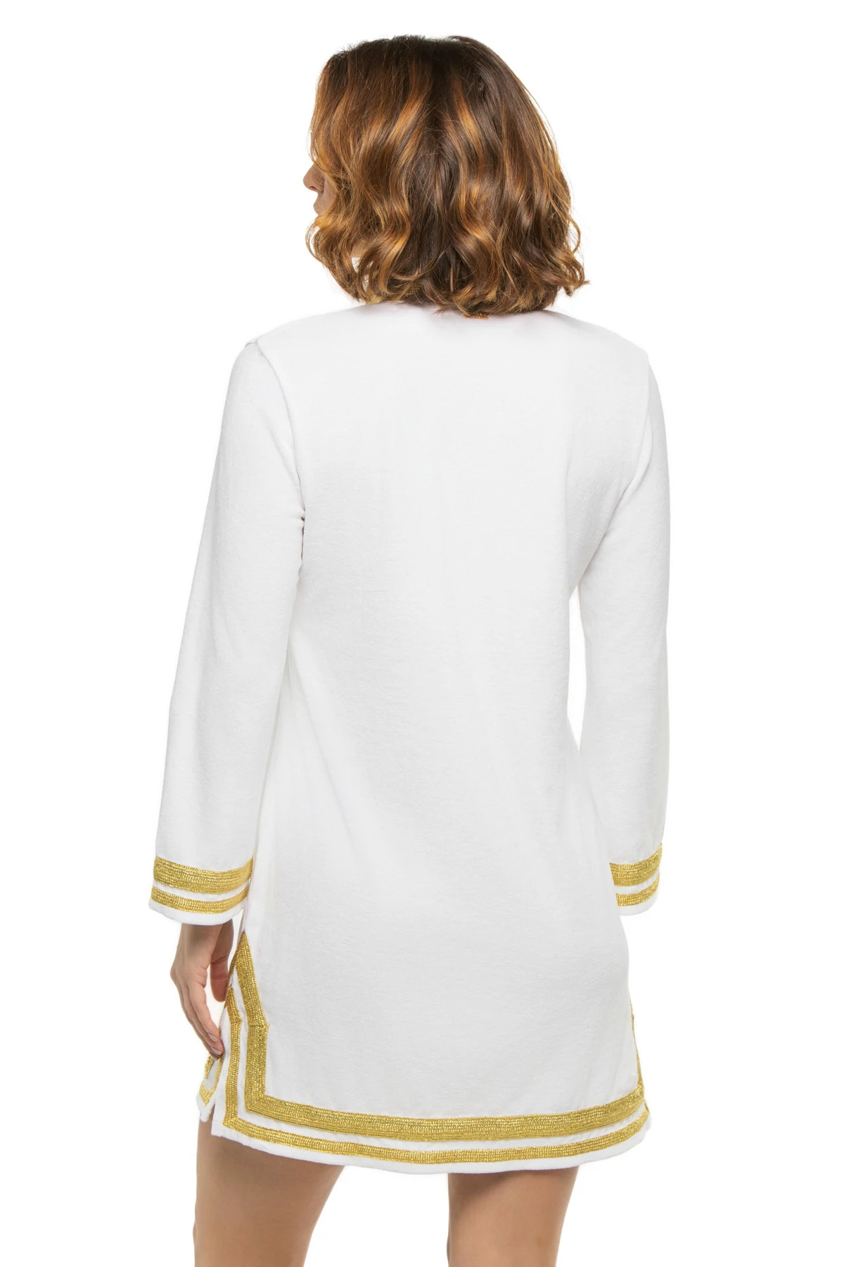 WHITE/GOLD Long Sleeve Tunic image number 2
