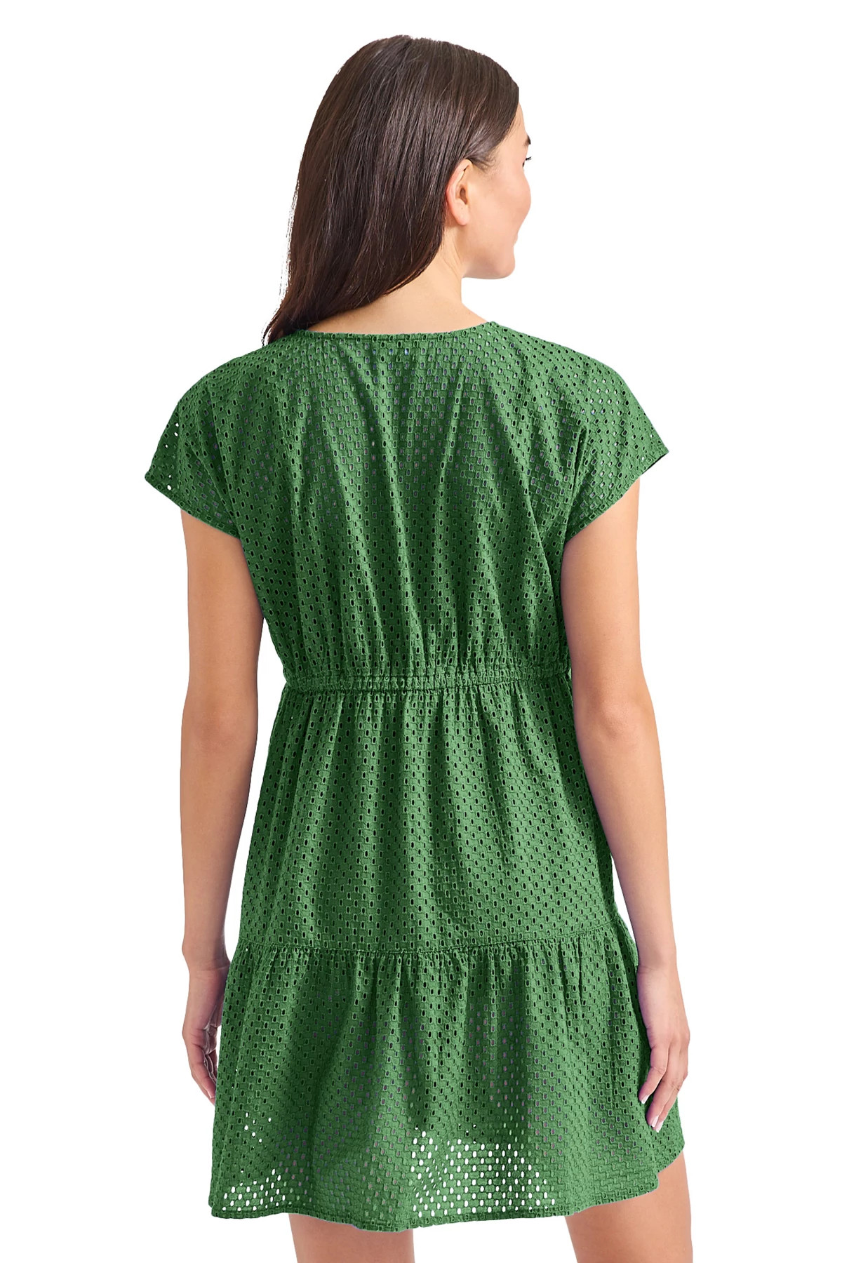FOUR LEAF CLOVER V-Neck Mini Dress image number 2