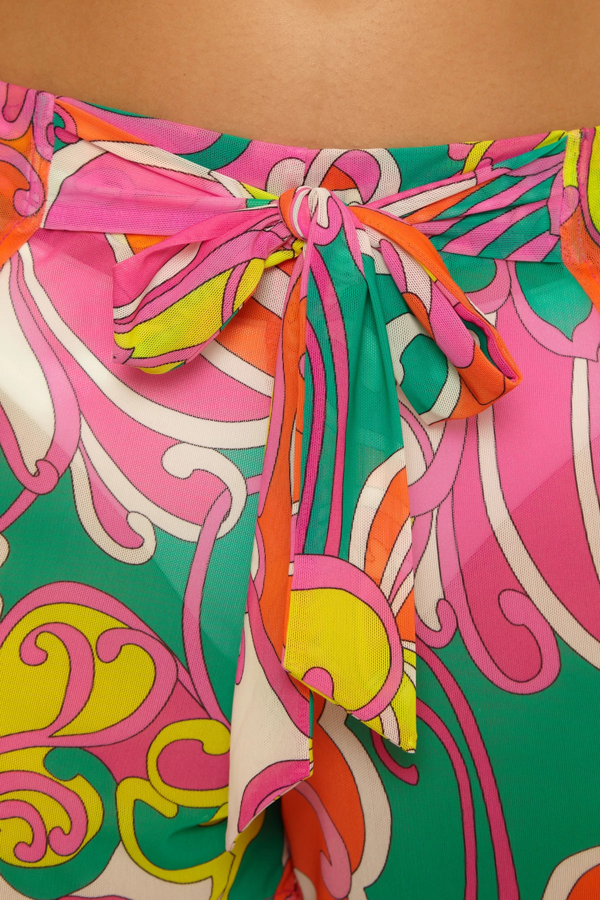 MULTI Elara Floral Print Sheer Cover Shorts image number 3