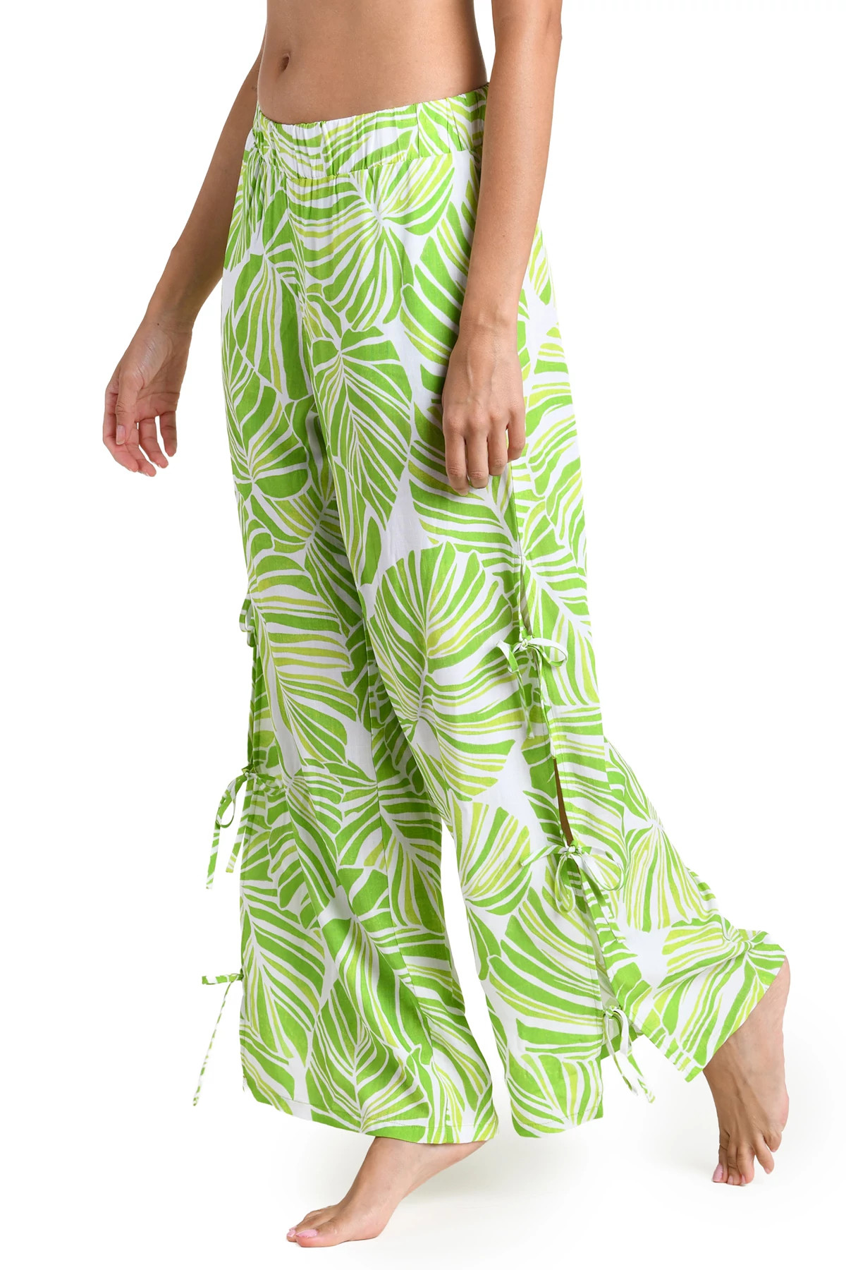 APPLE Serene Palm Wide Leg Beach Pants image number 3