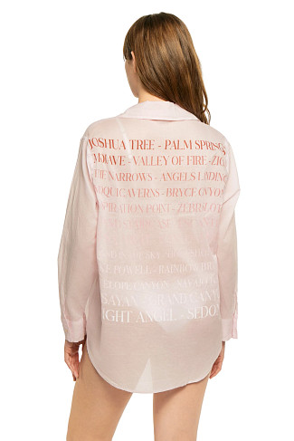 BALLERINA PINK Destinations Oversized Shirt Dress