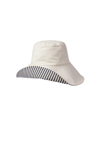 WHITE Canvas Reversible Bucket Hat